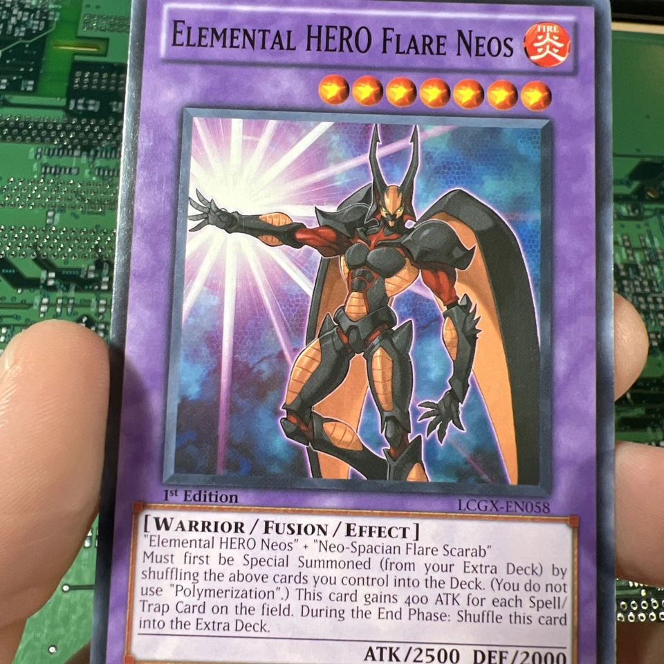 Elemental Hero Flare Neos - LCGX-EN058 - Common 1st Edition Yugioh Card - Image 3 of 4