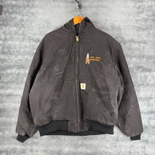 Vintage Carhartt Jacket J04 BLK Men’s 2XL Hooded Made In USA EMBROIDERED