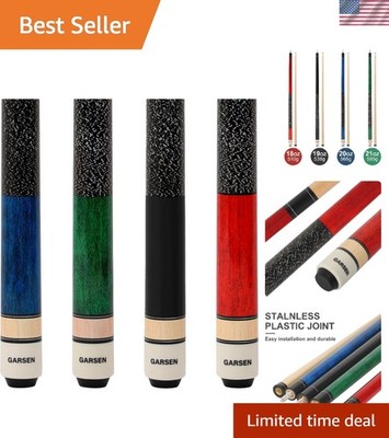 Exquisite 58-Inch Pool Cue Set: 4 Hand-Painted Canadian Maple Billiard Sticks