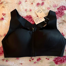 lululemon Enlite Zip Front High Support Sports Bra Black 36C Running