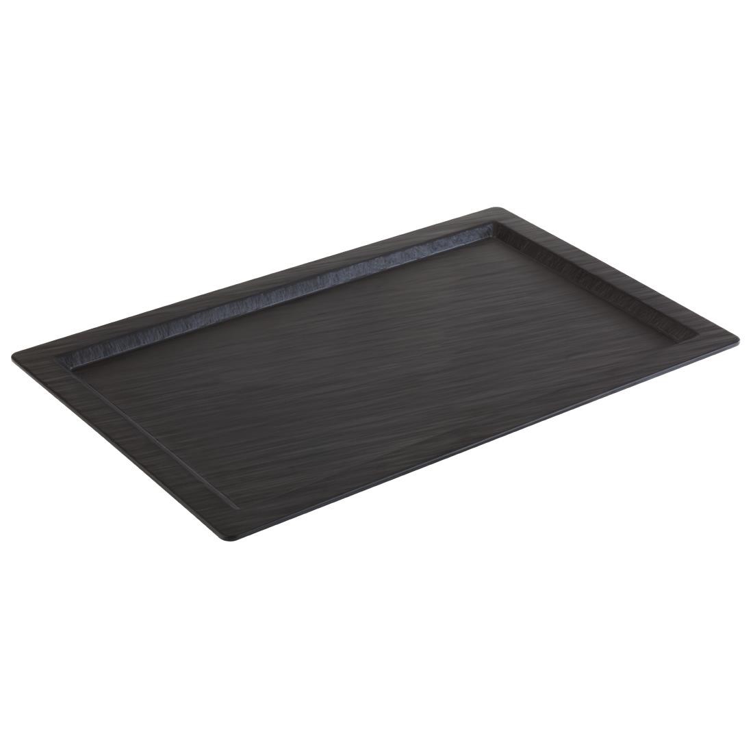 APS Slate Effect Melamine Tray with Rim GN 1/1 - GN563 - Image 2