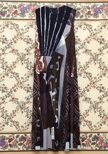 Issey Miyake Pleats Please Inspired Mauve Gray Abstract A-line Long Casual Dress