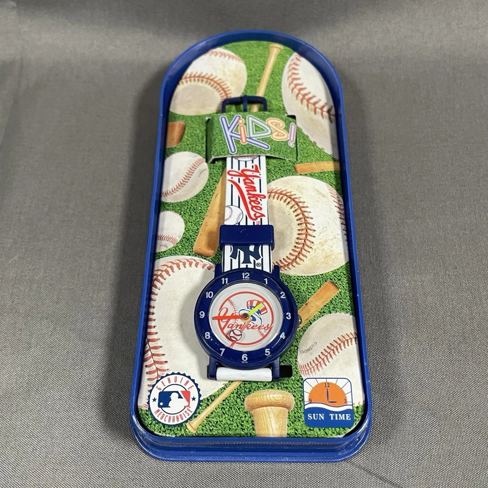 Vtg 1999 NY Yankees Kids Watch Sun Time NOS Funimals MLB 90s Baseball - Image 2 of 4