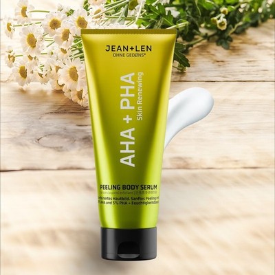 Jean & Len Body Serum AHA & PHA, sanftes Peeling mit 8 % AHA & 5 % PHA, 200 ml