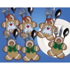 Design Works™ Gingerbread Couple Silverware Pocket Felt & Sequin Kit