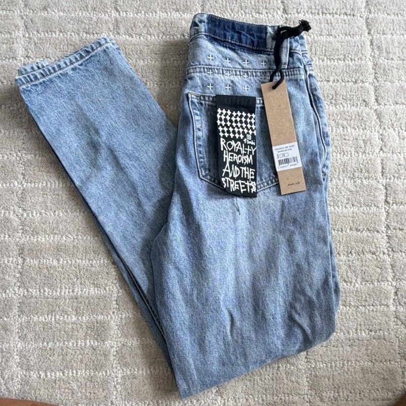 Ksubi Women’s Light Wash Blue Denim 5-Pocket Button Fly Jeans Size 24