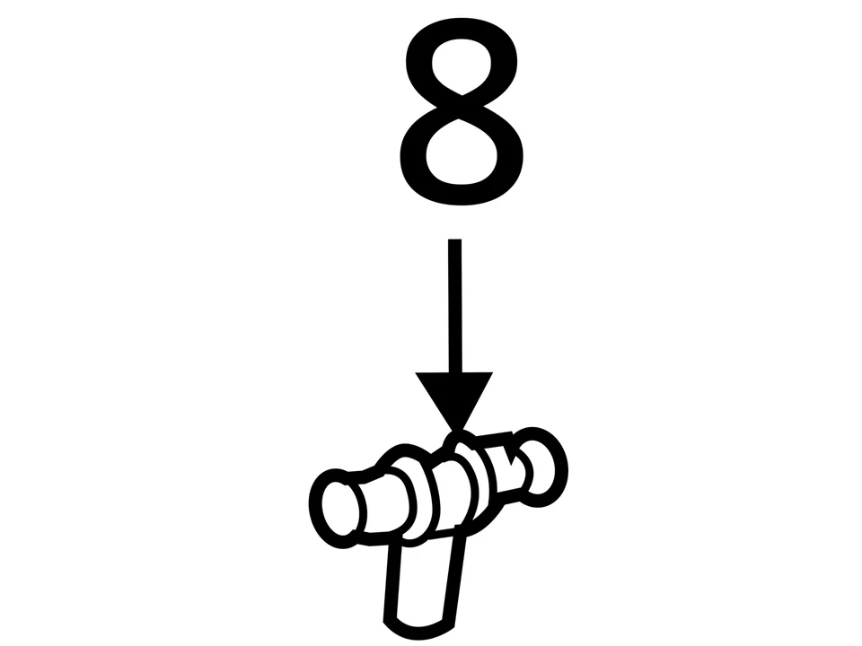 1992-2003 Volkswagen EuroVan T-Fitting Hose Connector N90760601 - Image 4 of 4