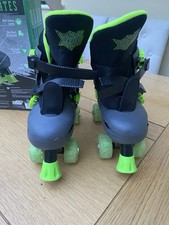 Children’s Quad Skates With Stopper. LED Wheels. Adjustable Size 13-3 . Vgc