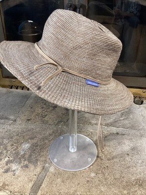 Wallaroo Hat Company Blue Tan Paper Braid Wide Brim Sun Hat Adjustable Packable Wallaroo Hat Company – Women main image 3