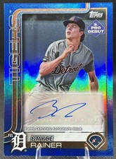 Bryce Rainer 2025 Topps Pro Debut Blue Foil Auto /150 Detroit Tigers