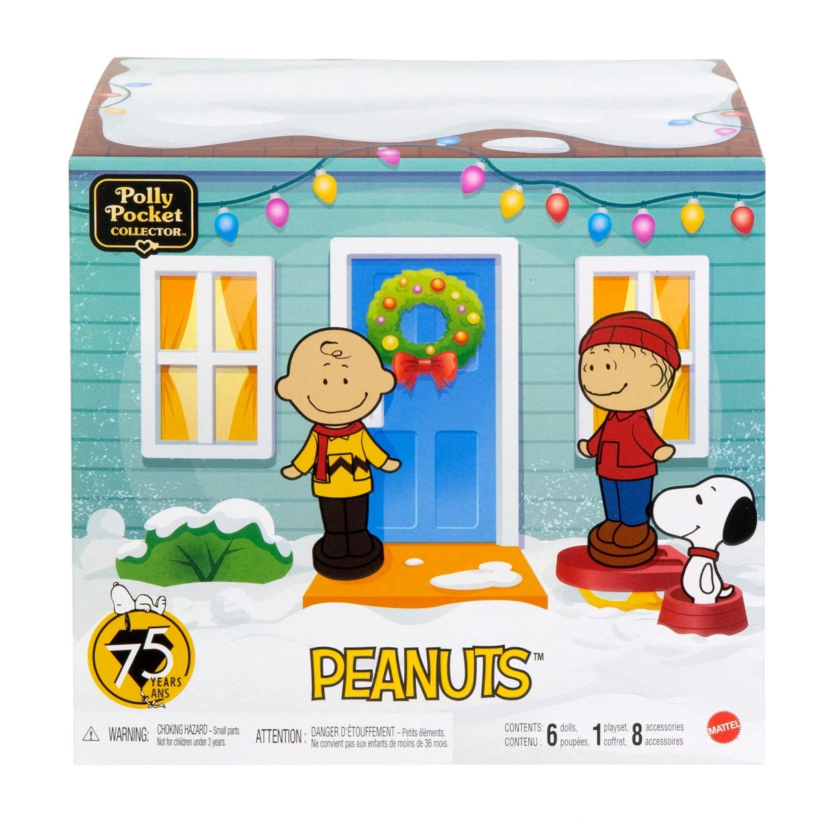 Polly Pocket Peanuts Christmas Playset 75th Anniversary 2025 NIB
