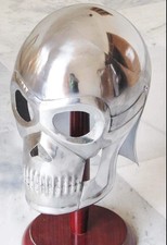 Casco Calavera Esqueleto Medieval - Casco Armadura Caballero Gótico para Disfraz de Exhibición