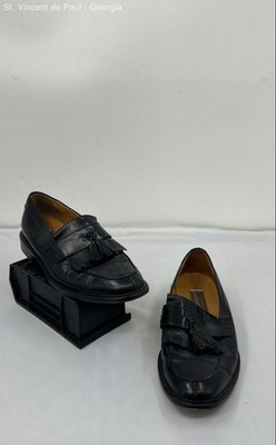 Johnston & Murphy Black Solid Loafer Dress Shoe Men's Size 10