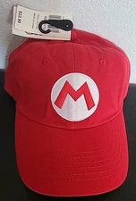 Super Mario Ballcap Red Hat Cosplay OFFICIALLY LICENSED New 2023
