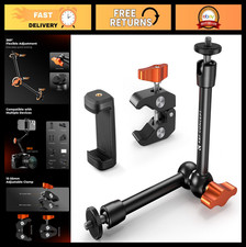 9.8" Magic Arm Clamp with Phone Holder  360  Ball Head Mount for Camera, LED, M