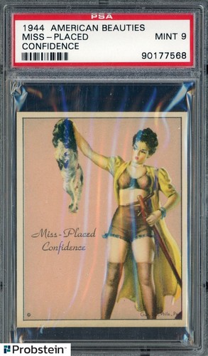 1944 American Beauties Miss-Place Confidence PSA 9 MINT