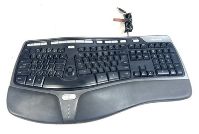 MICROSOFT Natural Ergonomic Keyboard 4000 V1.0 KU-0462 W/ Palm Lift Tested CLEAN