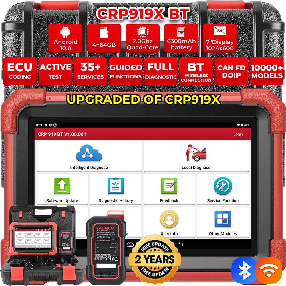 LAUNCH X431 CRP919X BT programmation TPMS et codage ECU via Bluetooth