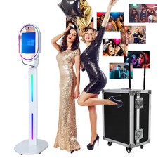 13.3" Touch Magic Mirror Party Kiosk Selfie Mirror Photo Booth w/Flight Case