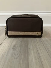 Bvlgari Emirates First Class Amenity Kit BAG ONLY Brown Luxury Exclusive