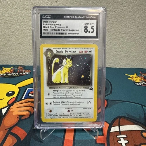 Pokémon Dark Persian Wotc Promo 17/53 Holo CGC 8.5 English 2000 SWIRL 🌀