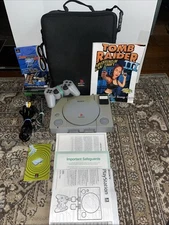 Sony PlayStation PS1 SCPH-7501 Console Bundle w/ 8 Games, Manuals & Case!