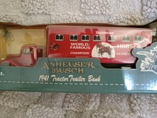Ertl Anheuser-Busch 1941 Tractor Trailer Bank Diecast Metal 1/43 Scale Collect