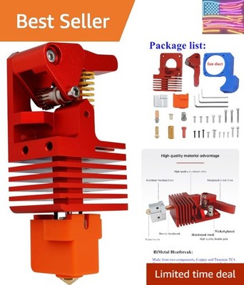 Upgrade Bimetal Heatbreak High Speed Flow Ender 3 Direct Drive Extruder Dual ...