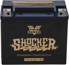 Twin Power Shocker Gel Battery YTX20H #TPZG20H-BS Harley Davidson/Indian