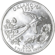 2008 D State Quarter Oklahoma BU CN-Clad US Coin