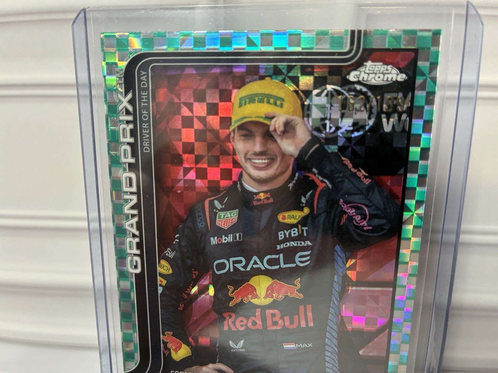 2025 Topps Chrome F1 #142 Max Verstappen Aqua Checker Flag Refractor #/199 view 6