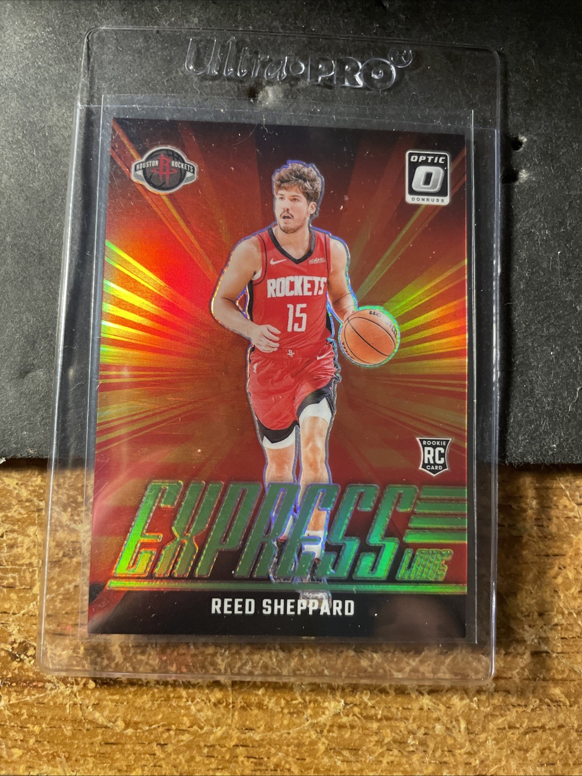2024-25 Panini Donruss Optic Reed Sheppard #16 Express Lane Green Prizm RC /199