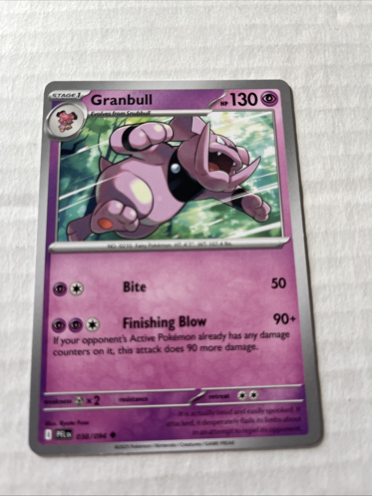 Granbull 038/094 Me02: Phantasmal Flames Regular