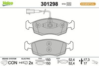 NEU - Valeo 301298 Bremsbelagsatz, Scheibenbremse Passend FüR Fiat
