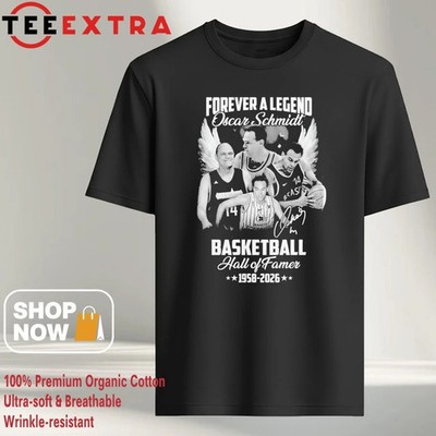 Oscar Schmidt basketball hall of famer 1958-2026 signature shirt TH553