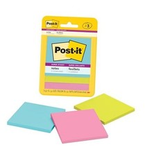 Super Sticky Notes, 3 Sticky Note Pads, 3 x 3 in., School Supplies, Office 1