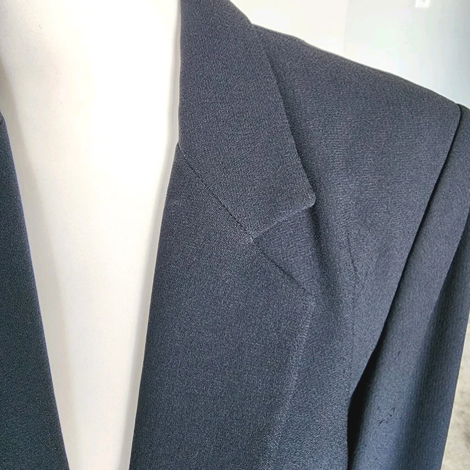 Traje Pantalón Liz Claiborne Mujer 12 Azul Marino 2 piezas Chaqueta Carrera Clásica Cápsula Foto 3 de 4