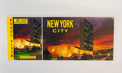 Vintage New York City Photo Post Card Book with Multiple Vintage NYC City Scenes
