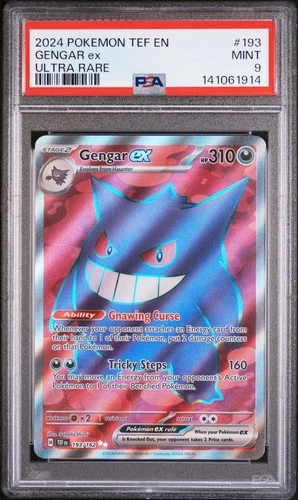 2024 POKEMON TEF EN-TEMPORAL FORCES ULTRA RARE #193 GENGAR EX PSA 9