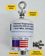 Bullet 50:450 (9:1) HF Unun, 1.8-61 MHz, 500/1500 Watts, End Fed Long Wire An...