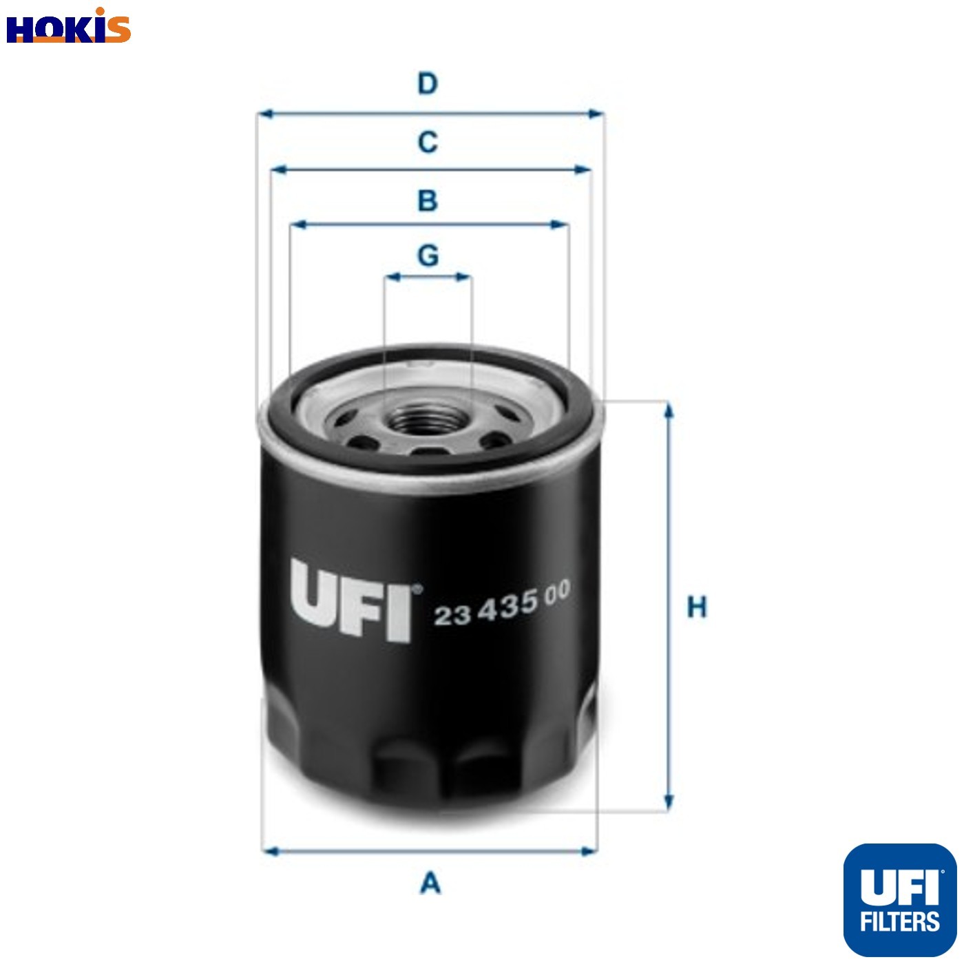 Oil filter Spin-on Filter 23.435.00 UFI for SKODA CHRYSLER JEEP LADA SEAT VW - Image 4
