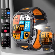 2026 Military Smart Watch Answer/Make Calls Flashlight Compass Fitness Tracker