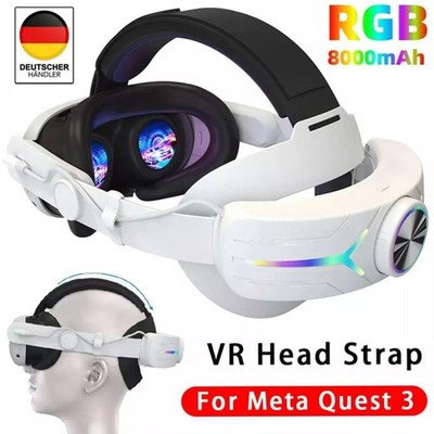 Elite Strap Headstrap für Meta Quest3 mit 8000mAh Akku Zubehör verstellbares DE