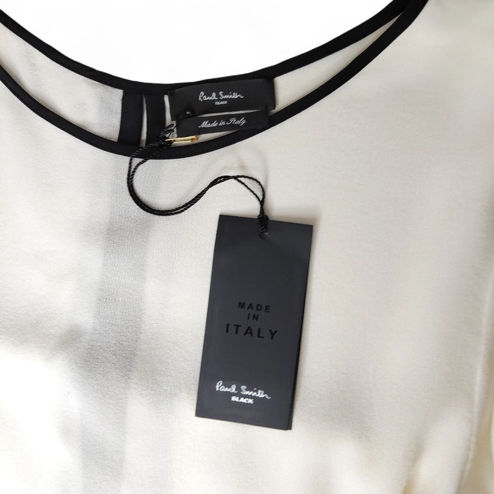Top Paul Smith talla 40 blanco crema 100 % seda nuevo con etiquetas ropa de mujer - muy querido Foto 3 de 4