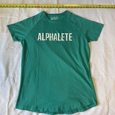 Alphalete Perfomance Fit Men’s Short Sleeve Crewneck Teal Shirt Size Medium