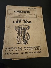 Motori Lombardini Lap 400 Del 1969 Uso Manutenzione Parti Di Ricambio 