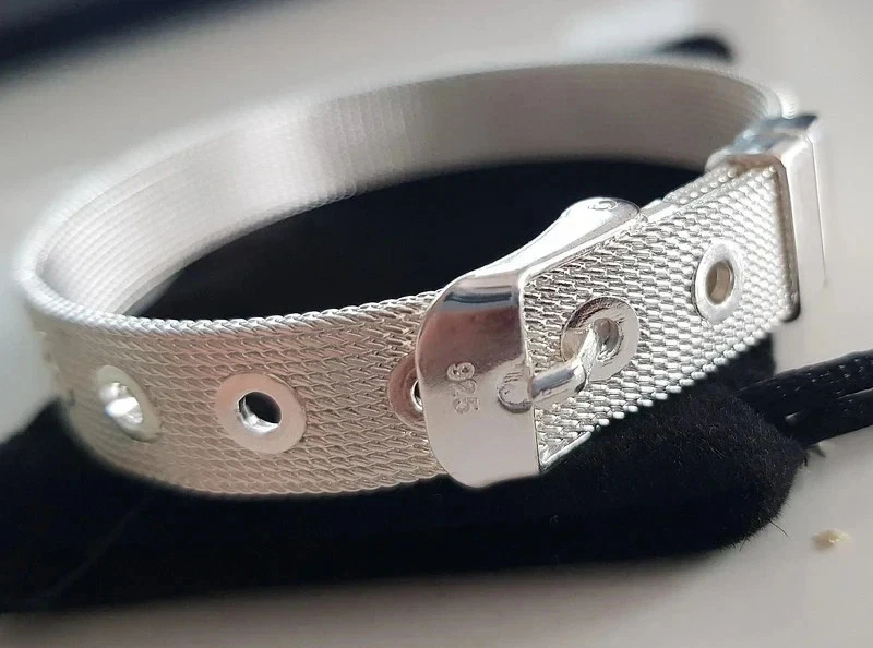 EDLES Armband 925 SILBER massiv Armkette GÜRTEL ARMREIF Armzange Zirkonia Ring - Bild 2 von 3