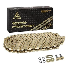 Motorcycle Chain 120 Links O-Ring Heavy Duty Drive Chain for Bicycle Go Kart Mi