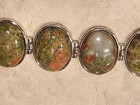 Unakite Oval Gemston Adjustable Bracelet handmade Jewelry for Women — photo 6