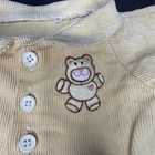 Vintage Cabbage Patch Kids Doll Yellow  Cream Corduroy Outfit 1983 Rare 2-piece